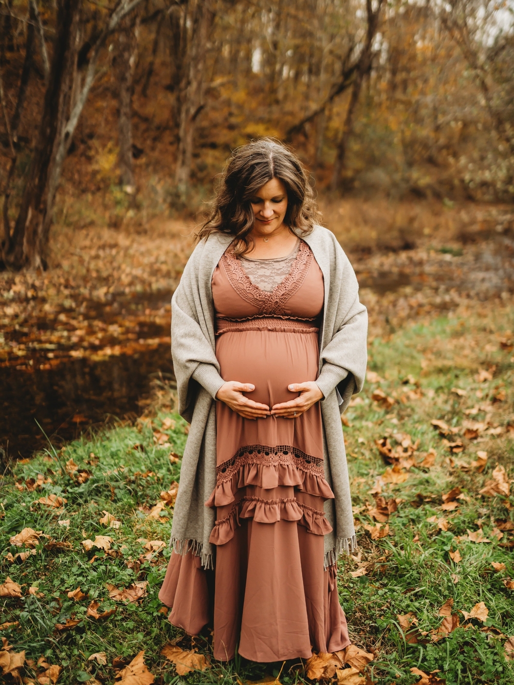 Baltic Born Dusty Rose High-Low Ruffled V-Neck Maxi Dress
